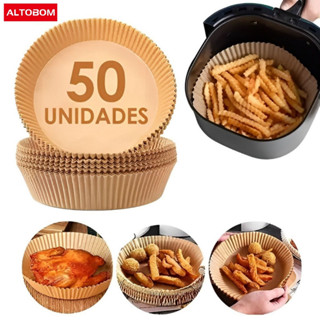 Forma De Airfryer Descartavel Antiaderente De Papel Cozinha Redondo Fritadeira Cozimento Protetor Forro Tapete