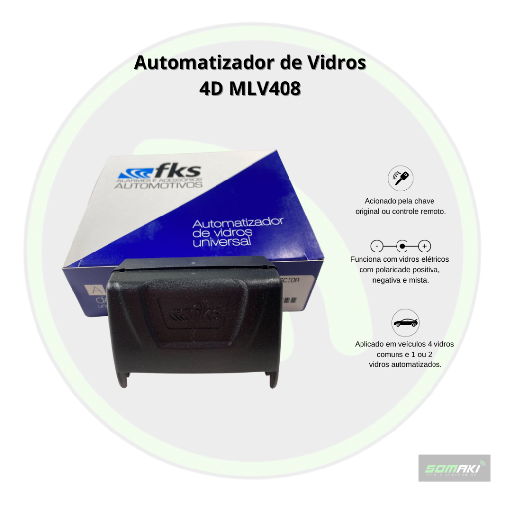 Modulo Automatizador Descida 4 Vidros Universal MLV408 4D FKS