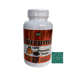 açafrão da terra cúrcuma com pimenta preta 120 capsulas de 500 mg