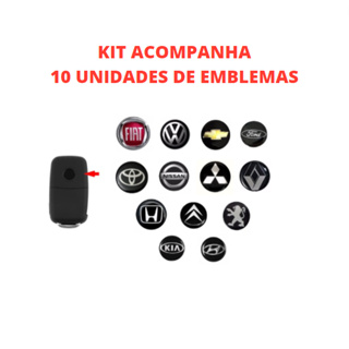Kit 10 Emblemas Para Chave Canivete Resinado Todas as Marcas (10 Unidades) em Oferta na Shopee