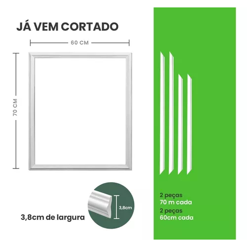 Kit Decoração Quarto Infantil Moldura Fácil Instalação EVA Autocolante Roda Meio Boiserie 60x70cm em Oferta na Shopee