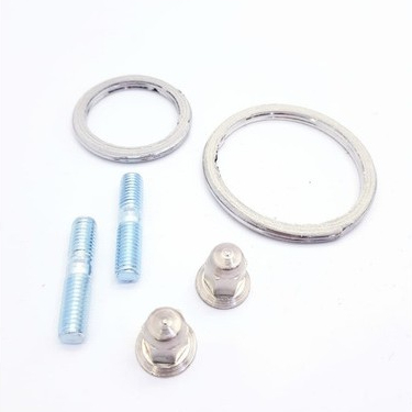 Kit Parafuso Prisioneiro + Porca Escapamento + 2 Anéis Cbx 250 Twister