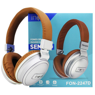 Fone de Ouvido Bluetooth Sem Fio Com Microfone Original Inova Headset Stereo Wireless