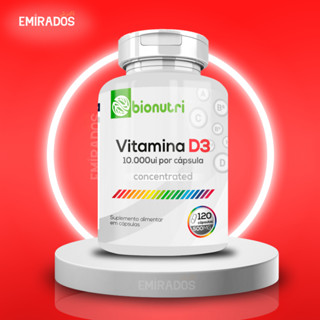 Vitamina D3 10000ui 120 Cápsulas 500mg 100% Originais