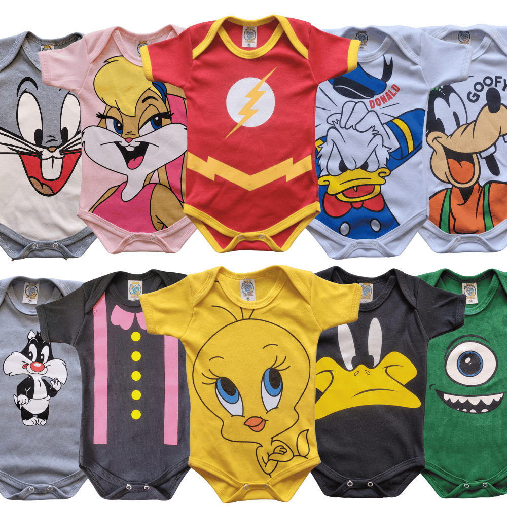 Bodys Bebê Temáticos / Personalizados e Mesversário em Oferta na Shopee