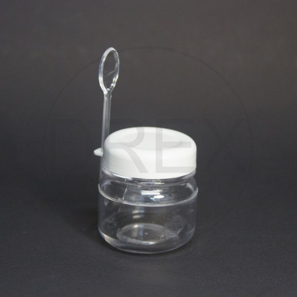 30 Pote Brigadeiro Pote Papinha De Acrílico Com Colher 40ml