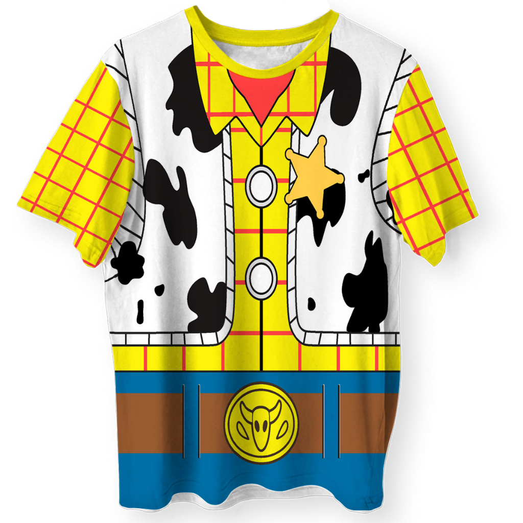 Camiseta Woody Toy Story Desenho Estampado Adulto e Infantil FULL PRINT em Oferta na Shopee