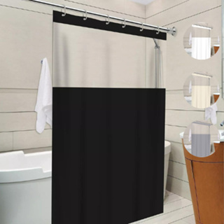 Cortina de Box Com Visor Transparente Em PVC Impermeável Para Banheiro Anti Mofo Com Ganchos Varias Cores em Oferta na Shopee