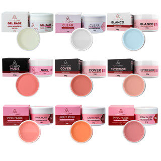 Gel para unha ANYLOVY 24g (CLEAR, COVER, COVER NUDE, PINK NUDE, LIGHT PINK, BLANCO E PINK NUDE MAIS NUDE)