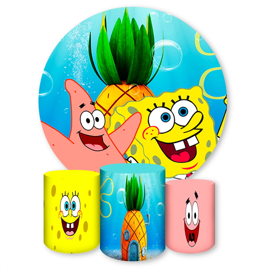 Capa Painel + Trio Cilindros para Festas Tema B. Esp