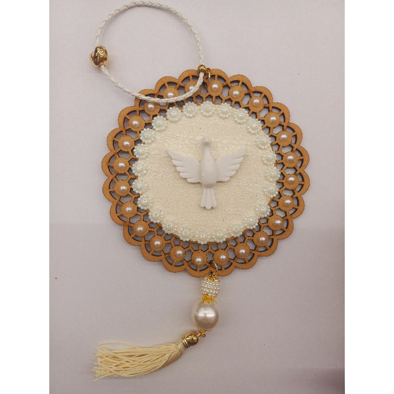 mandala enfeite de porta escapulario divino Espírito Santo, pomba branca pomba da paz,Nossa Senhora Aparecida