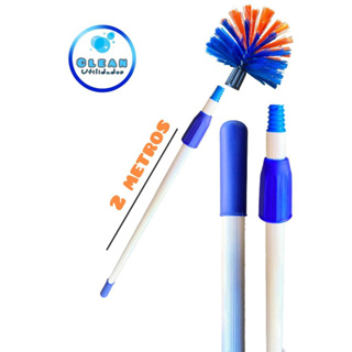 Vassoura Limpa teto com cabo extensor telescópico 2 metros em alumínio - Promoção em Oferta na Shopee