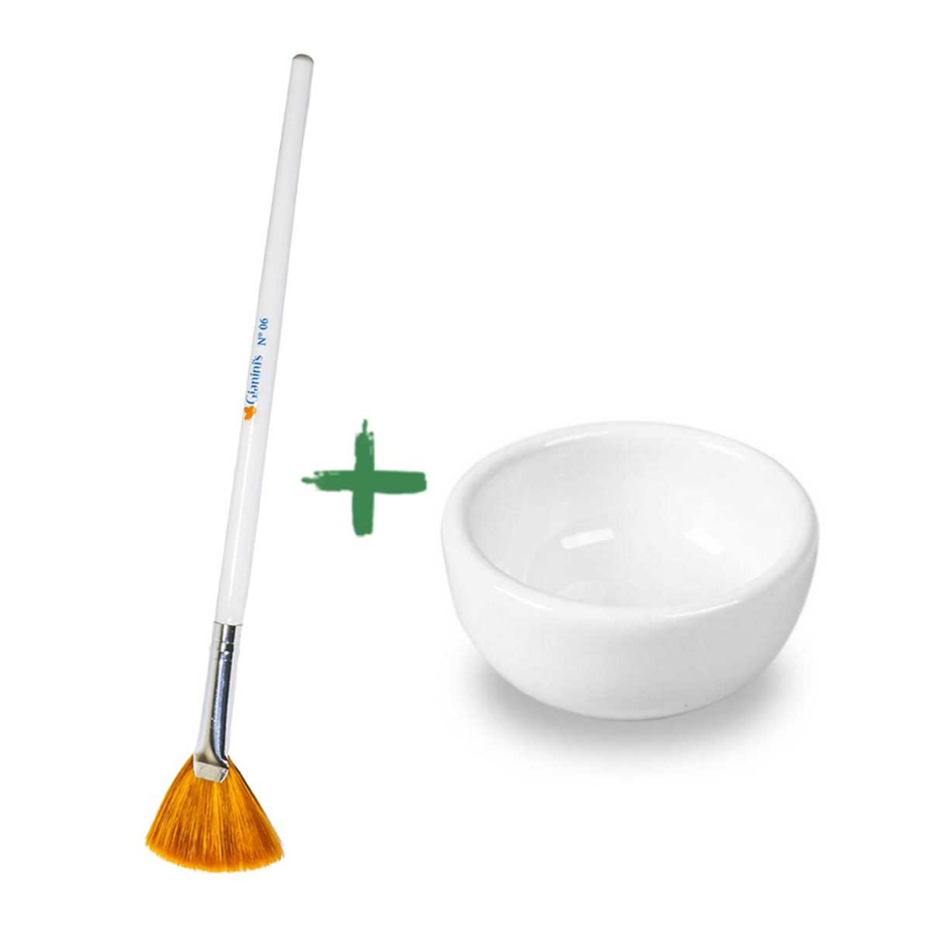 Kit Pincel Peeling Ácidos Máscara Facial e Cubeta Porcelana Estética em Oferta na Shopee