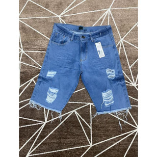 Bermuda jeans masculino com Elastano ,clara escuro casual TOP