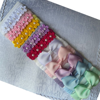 Kit 10 Faixinhas Flores/Gravata na Meia de Seda em Oferta na Shopee