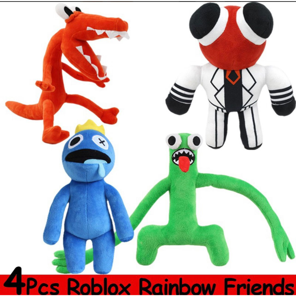 KIT COM 4 BONECOS DE PELÚCIA JOGO ROBLOX RAIMBOW FRIENDS 35CM CADA MELHOR PREÇO