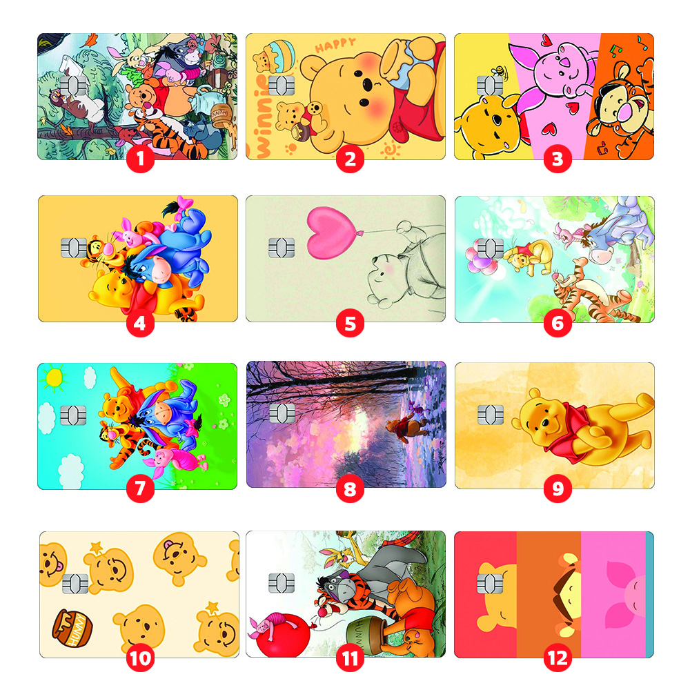 Adesivo para Cartão Ursinho Pooh Disney Pictures Leitão Tigrão Io Skin Adesivo Pelicula Protetora Cartão de Credito Debito Vale Refeição e Alimentação em Oferta na Shopee