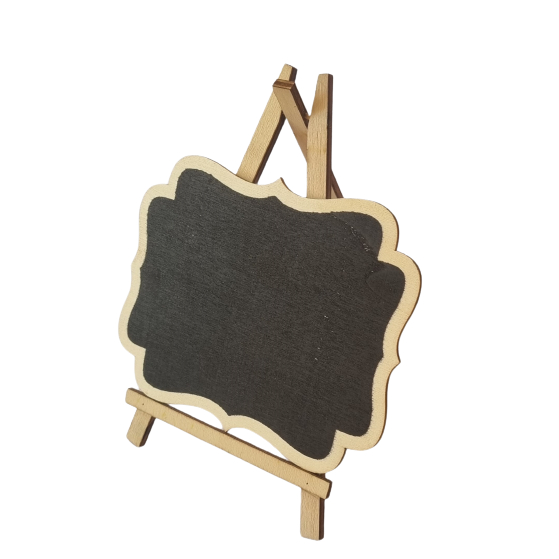 Lousa Tripé MDF 15x20cm 01 Unidade Lousa Decoração Festas Casamento Aniversario