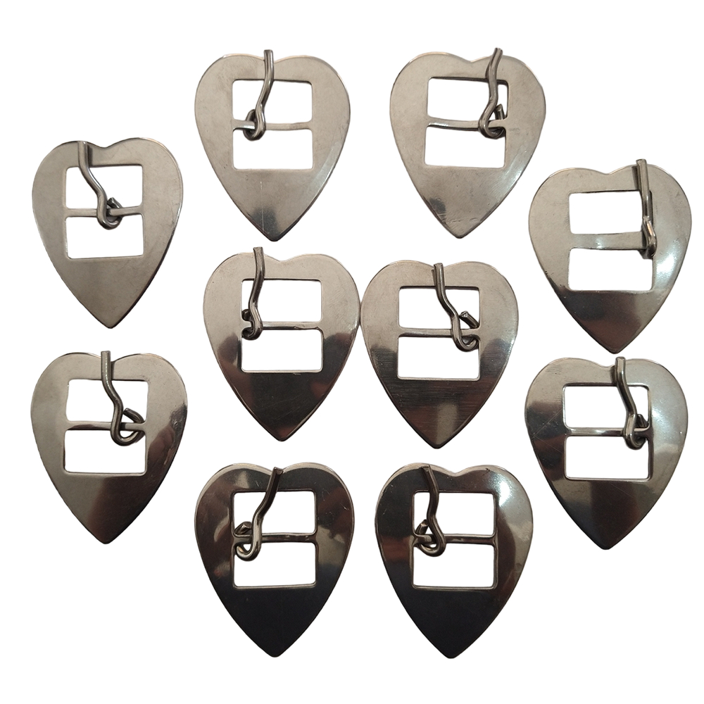 Kit 10 Fivelas De Coração Inox 22mm Para Arreatas Em Geral