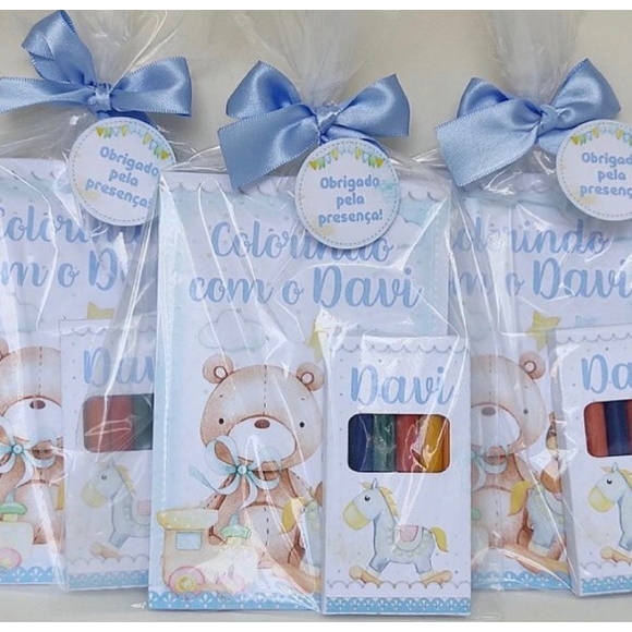 5 KITS PARA COLORIR LIVRINHO + GIZ PERSONALIZADO I LEMBRANCINHA ANIVERSÁRIO I KIT INFANTIL COLORIR PERSONALIZADO