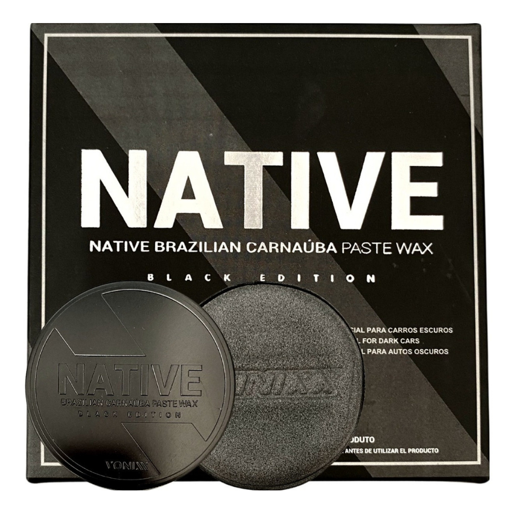 Detalhes do Kit Cera Native Spray Native Black Aplicador Vonixx + Pano Microfibra