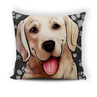 Capa De Almofada Decorativa Estampa Digital Pet Dog
