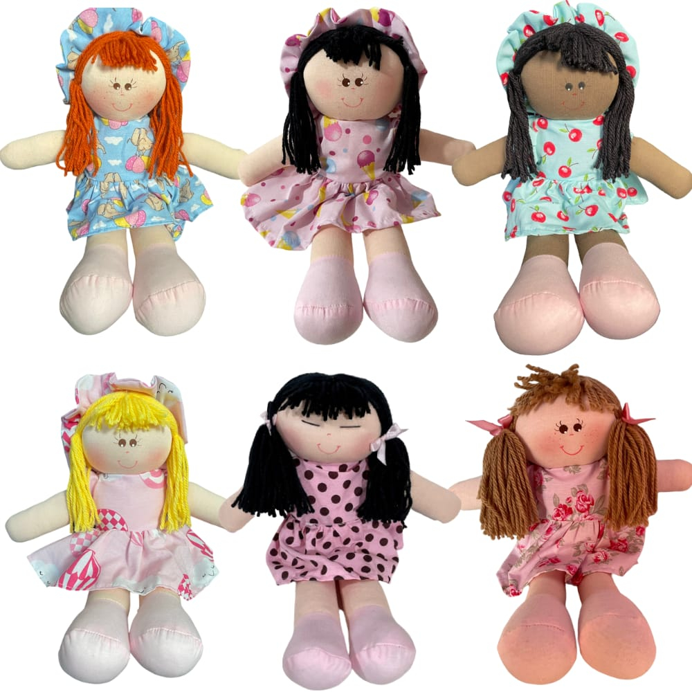 Boneca De Pano 30cm Bonequinha Um Sonho De Boneca Oferta
