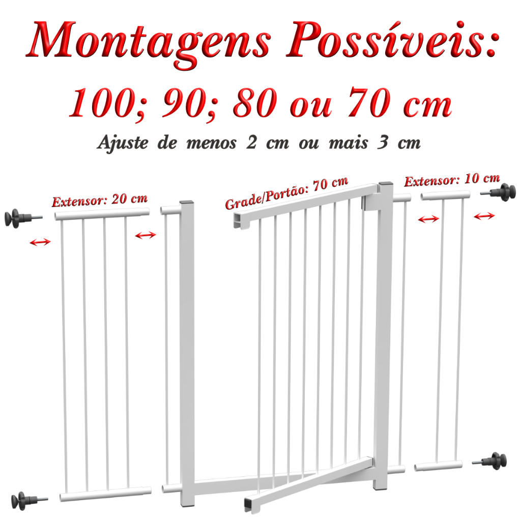 GRADE PORTÃOZINHO DIVISOR AMBIENTE MULTIGRADE CORREDOR 70 CM 80 CM 90 CM 100 CM