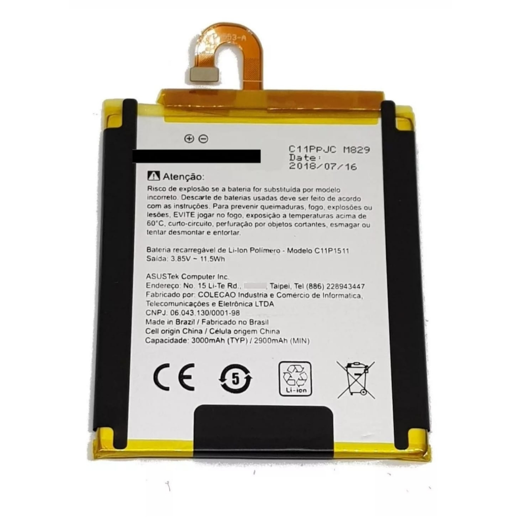 Bateria compatível com C11p1511 curva Zenfone 4 Selfie Zd553kl já !!!!