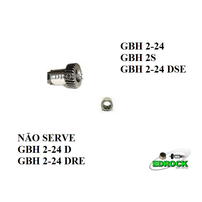 Engrenagem Cone + Rolamento de Agulha para Martelete Bosch GBH 2-24 / GBH 2-24 DSE / GBH 2 S / 11226 / 11228