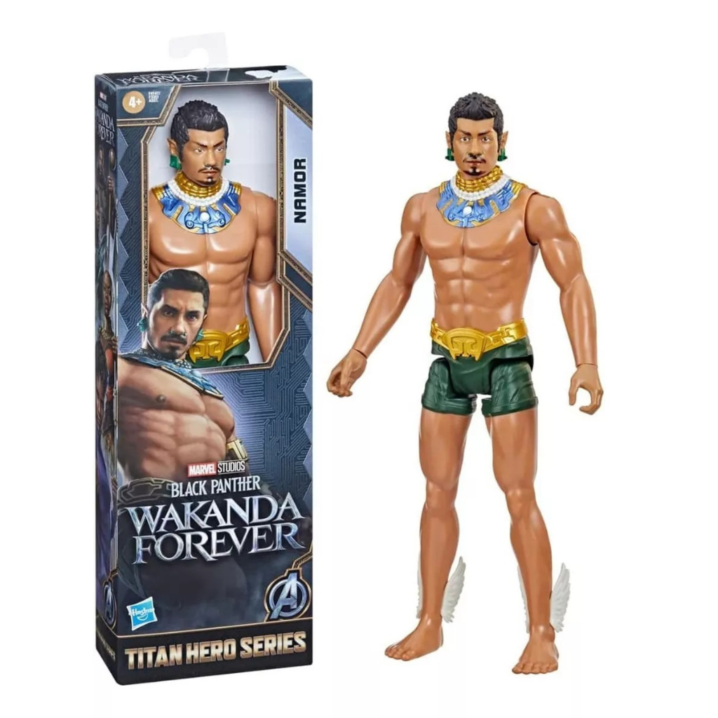 Boneco Namor Pantera Negra Novo Titan30 cm Original Hasbro Articulado