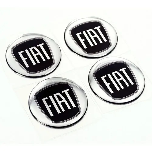 Jogo 4 Emblemas Calotas Rodas 48mm Azul/Preto/Vermelho Compativel com Idea Linea Marea Palio Weekend em Oferta na Shopee