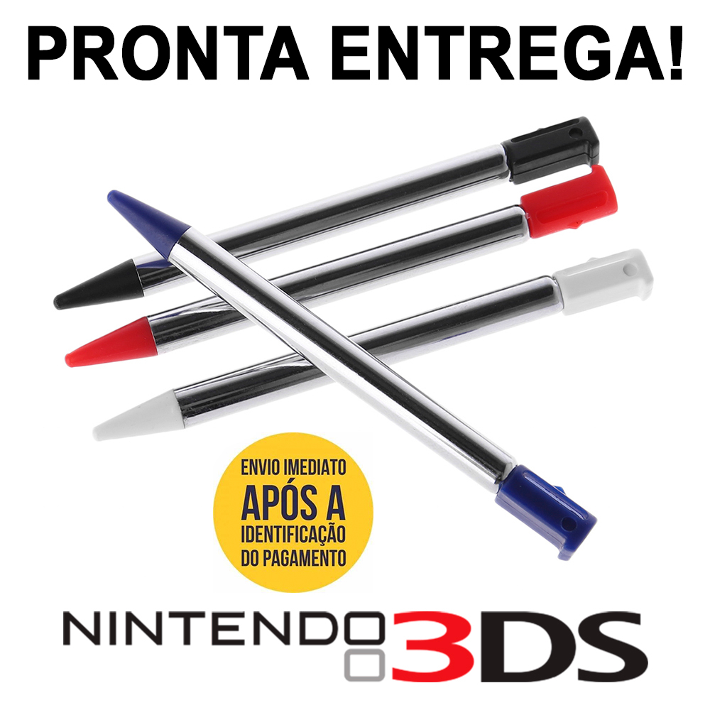 Caneta Stylus Para 3Ds Fat Old Retratil Metal Touch Nintendo em Oferta na Shopee