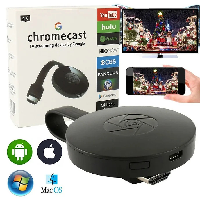 Chromecast Google Transforme sua TV em SMART TV Transmissor HDMI FULL HD Chrome Cast Netflix Youtube