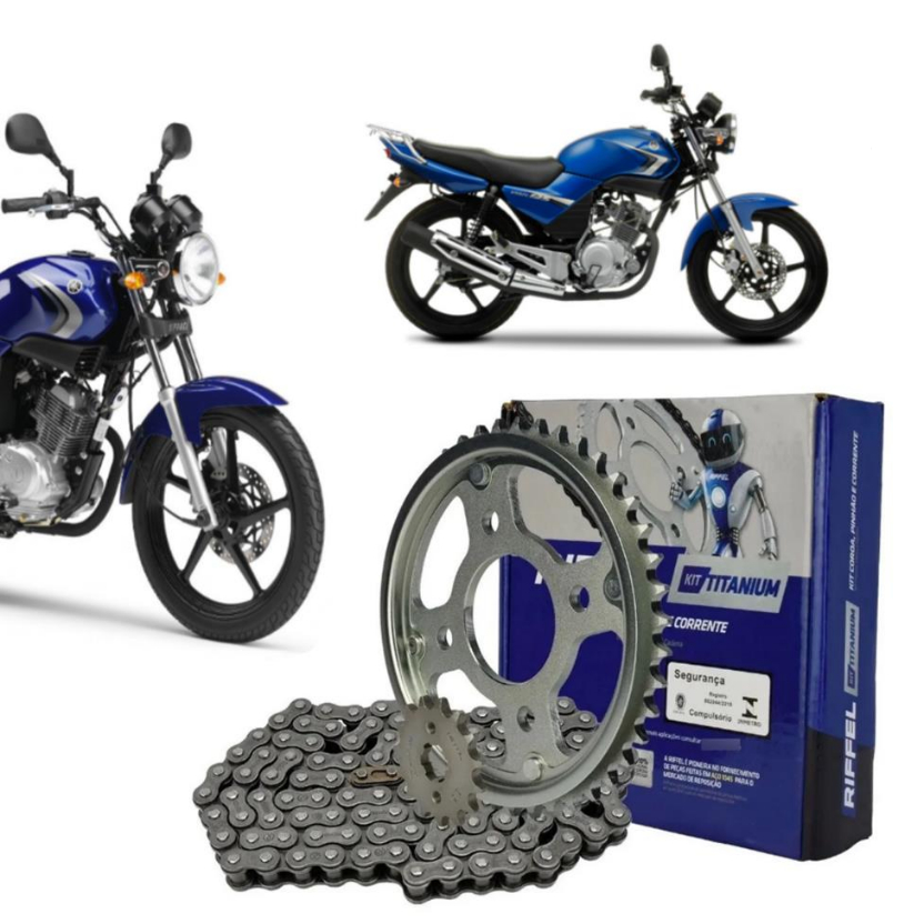 Kit Relação Transmissão Tração Ybr Factor 125 2003 à 2016 Original Riffel em Oferta na Shopee