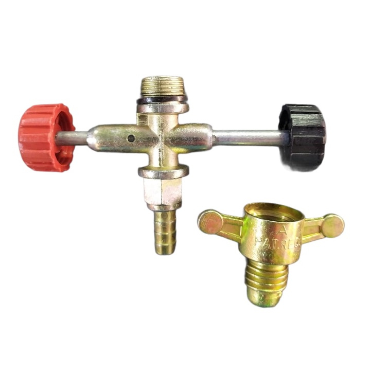 Registro De Gas Tecnico Botijao P2 Bm 1/4 + Adaptador P13 em Oferta na Shopee