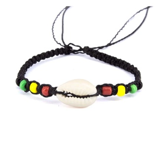 Kit 3 Pulseira De Macrame Reggae Jamaica Praia Hippie Búzios Ajustável Unissex em Oferta na Shopee