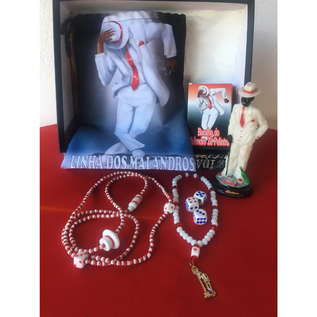 Kit 5 ITENS TOALHA PARA MESA DE TAROT ESTAMPA Zé Pilintra MAIS GUIA BARALHO IMAGEM E AMULETO