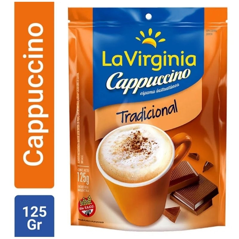 La Virginia Tradicional Cappuccino em Pó 125g Importado