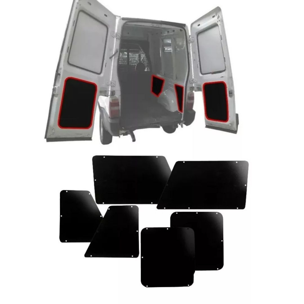 Forro Bau Cobre Porta Malas Fiorino Furgão 1987 A 2014 6 Peças Eucatex Reforçado em Oferta na Shopee