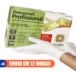 Luva De Latex Descartavel 100un Profissional Descarpack