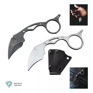 Mini Faca Karambit Full Tang Com Bainha Em Kydex - Mod:sk3