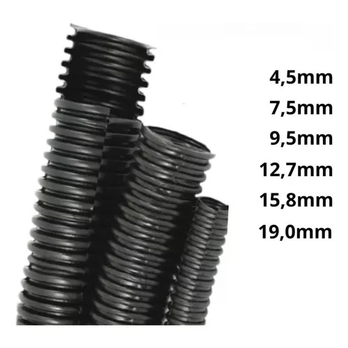 Kit 03 Mts Espaguete Corrugado Conduite Automotivo 6 Medidas em Oferta na Shopee