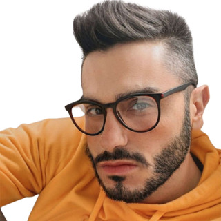 Óculos Sem Grau Lente Transparente Aviador Masculino Preto