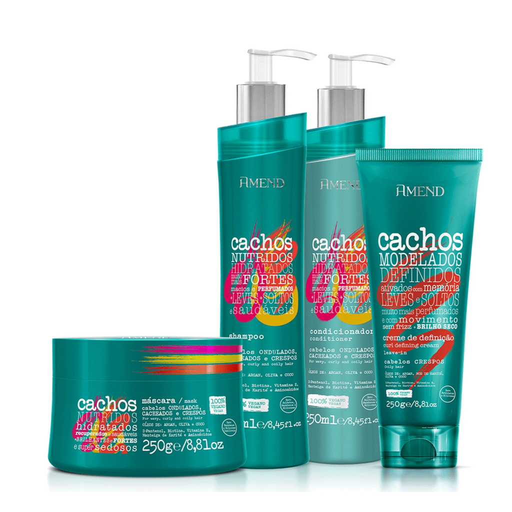 Amend Kit Cachos Sh + cond + masc + Leave-in  Crespo