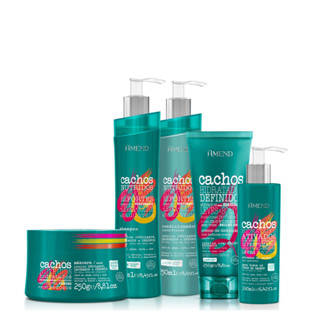 Amend Kit Cachos 4 Passos + Leave-in  Cachos Fechados