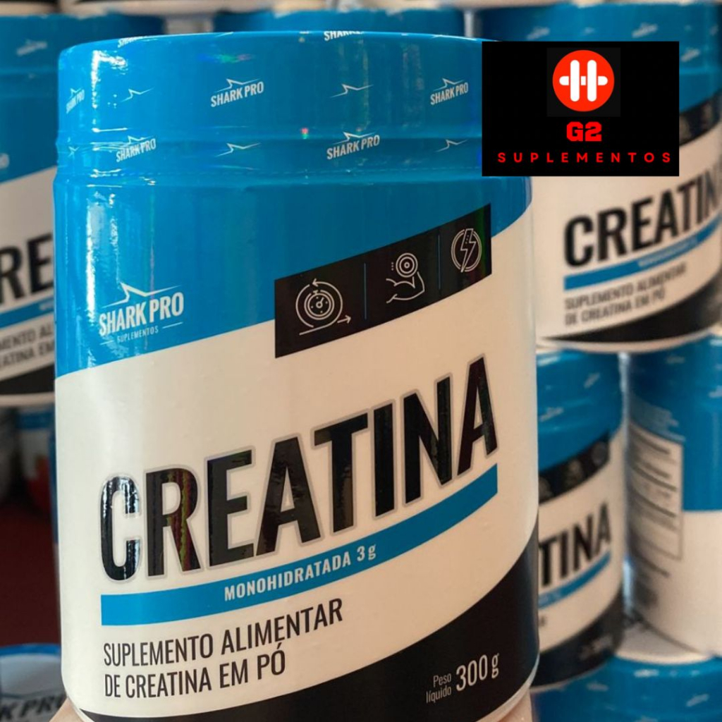 Creatina 300g Monohidratada Shark Pro Pura