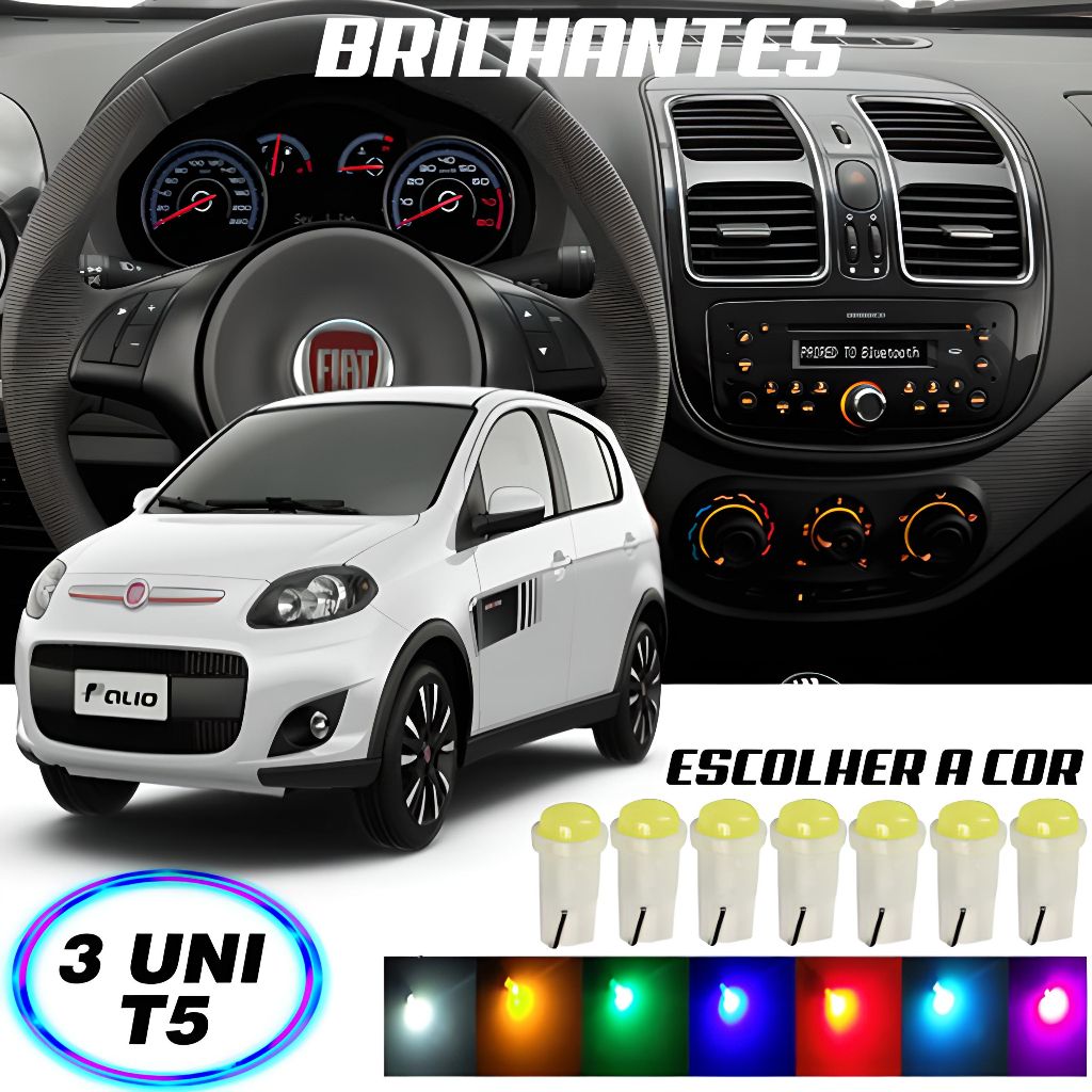 Lâmpada T5 Pinguinho Comando De Ar Palio 3 Peças em Oferta na Shopee