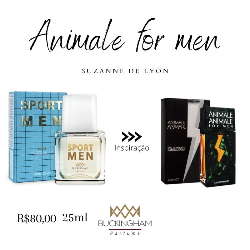 perfume sport Men, masculino original buckingham 15ml 25 ml /animale