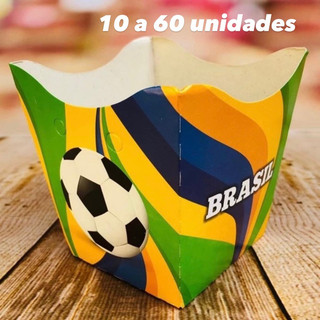 KIT Cachepô decorativo Papel cachepot Festas Flores Decoração COR TEMA FUTEBOL COPA DO MUNDO BRASIL GOL 66.1 em Oferta na Shopee